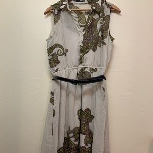 Maurices sleeveless collared paisley sheer dress